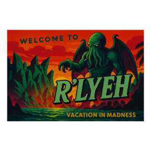 Poster Bienvenue à R’lyeh - Vacances dans la folie
