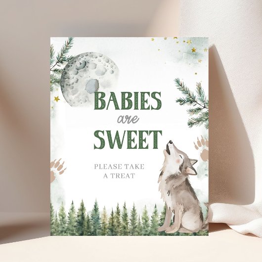 Poster Bienvenue à The Pack Forest Wolf Bébé sont Mignon