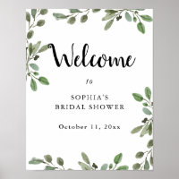 Bienvenue à une Baby Shower Florale | Aquarelle Si