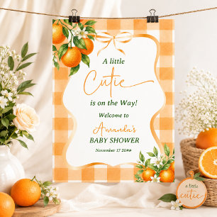Poster Bienvenue à une Baby-Shower pour un Petit Bout Mig