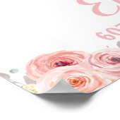 Poster Bienvenue à une fête d'anniversaire de thé floral  (Coin)