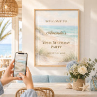 Bienvenue à une fête d'anniversaire sur la plage c