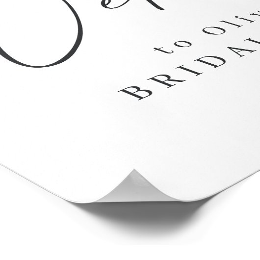 Poster Bienvenue à une fête de mariage en écriture modern (Coin)