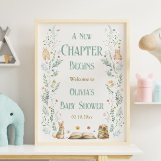 Poster Bienvenue à une nouvelle histoire pour bébé