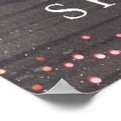 Poster Bienvenue à une réception de mariage rustique avec (Coin)