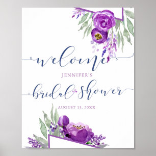 Poster Bienvenue à une réception de mariage rustique lava