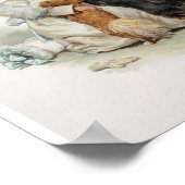 Poster Bienvenue Accueil Chiens Vintages Terrier mignons (Coin)