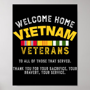 Poster Bienvenue Accueil Vietnam Anciens Combattants - Vi