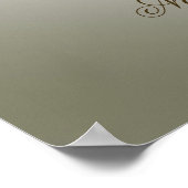 Poster Bienvenue Aquarelle violet rose Fleurs or (Coin)