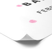 Poster Bienvenue au Baby shower de Valentines (Coin)