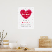 Poster Bienvenue au Baby shower de Valentines (Cuisine)