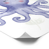 Poster bienvenue au baby shower sous la mer (Coin)