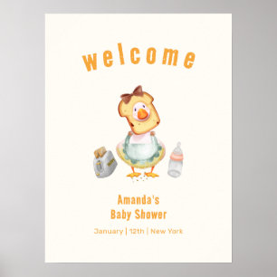 Poster Bienvenue au brunch Baby Shower de la Silly Mother
