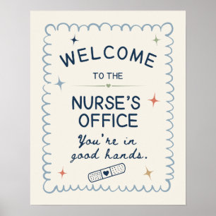 Poster Bienvenue au bureau des infirmières Caprice