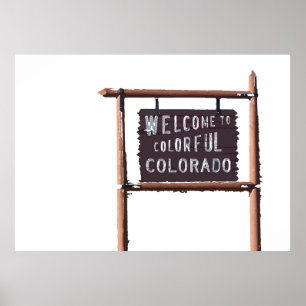 Poster bienvenue au colorado coloré