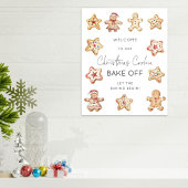 Poster Bienvenue au concours de biscuits de Noël