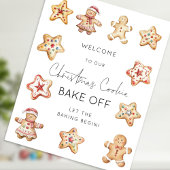 Poster Bienvenue au concours de biscuits de Noël