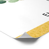 Poster Bienvenue au défilé élégant de la douche de mariag (Coin)