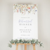 Poster Bienvenue au dîner de répétition de mariage aux fl