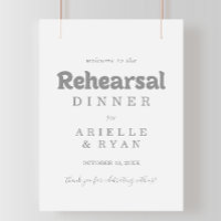 Bienvenue au dîner de répétition élégant et formel