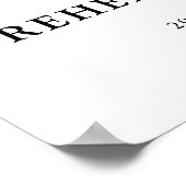 Poster Bienvenue au dîner de répétition Silver Grey Ivory (Coin)