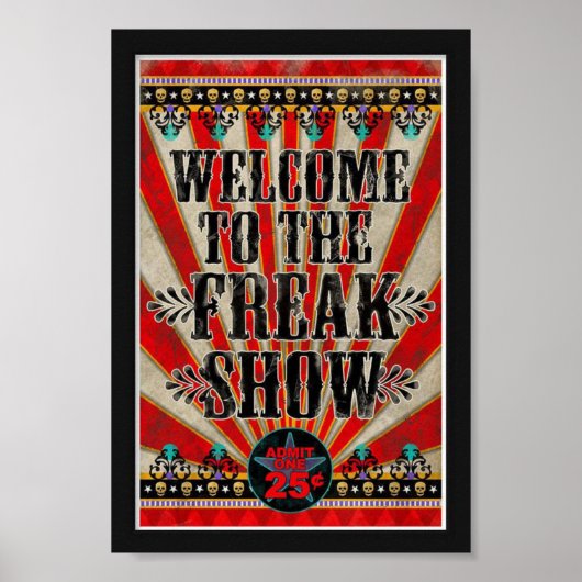 Poster - Bienvenue Au Freak Show (Devant)