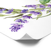 Poster Bienvenue au lavande citrons pour la douche de mar (Coin)