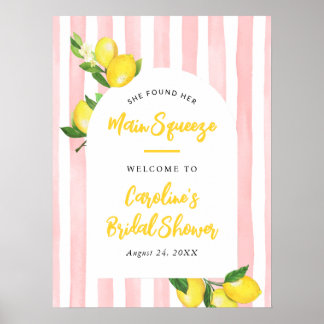 Poster Bienvenue au Main Squeeze Summer Lemon pour la Mar