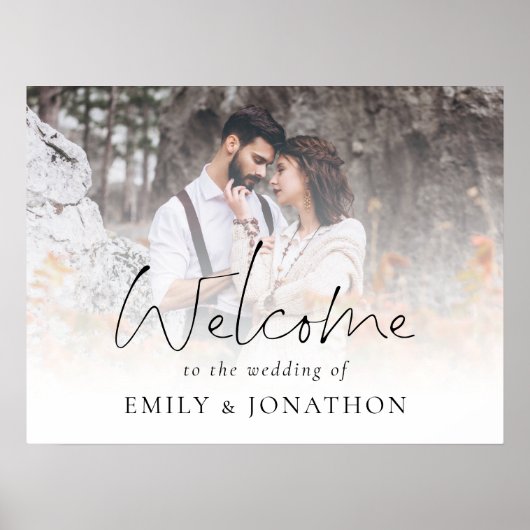 Poster Bienvenue au mariage avec un script de superpositi (Devant)