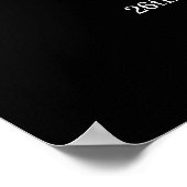 Poster Bienvenue au mariage Black Nothing Fancy Just Love (Coin)