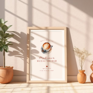 Poster Bienvenue au mariage Bohème Café 