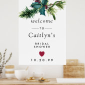 Poster Bienvenue au mariage botanique de Holly et des bai (Cuisine)