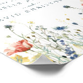 Poster Bienvenue au mariage champêtre vibrant (Coin)