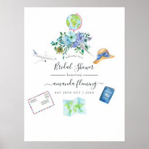 Poster Bienvenue au mariage de Boho Miss To Mrs