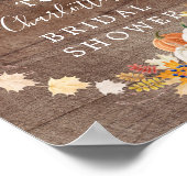 Poster Bienvenue au Mariage de Citrouilles d'Automne Rust (Coin)