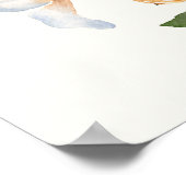 Poster Bienvenue au mariage de Clémentines à fleurs d'ora (Coin)