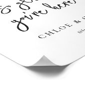 Poster Bienvenue au mariage de feuillage tropical (Coin)