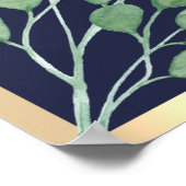 Poster Bienvenue au Mariage de la Marine Blue Green (Coin)