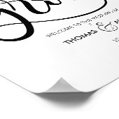 Poster Bienvenue au mariage de - Que l'amour se développe (Coin)