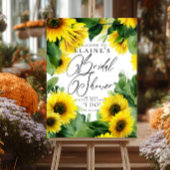 Poster Bienvenue au mariage de tournesols