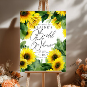 Poster Bienvenue au mariage de tournesols