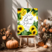 Poster Bienvenue au mariage de tournesols