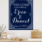 Poster bienvenue au mariage du panneau de signalisation (Cuisine)