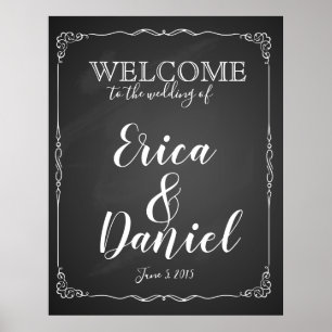 Poster bienvenue au mariage du panneau de signalisation d