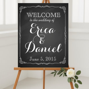 Poster bienvenue au mariage du panneau de signalisation d