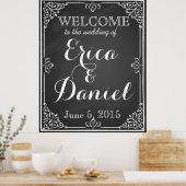 Poster bienvenue au mariage du panneau de signalisation d (Cuisine)