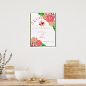 Poster Bienvenue au Mariage Hawaiian Aloha (Cuisine)