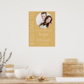 Poster Bienvenue au mariage moderne Champagne tonalité ph (Cuisine)