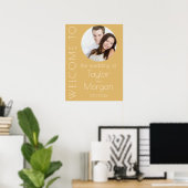 Poster Bienvenue au mariage moderne Champagne tonalité ph (Bureau à domicile)