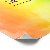 Poster Bienvenue au Mariage Rainbow Watercolor Splash LGB (Coin)